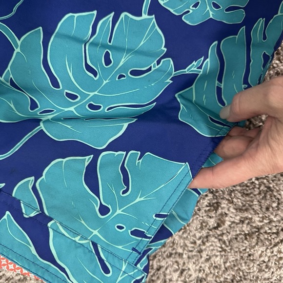 Bonobos Swim Trunks‎ Shorts Mens L Blue Tropical Lined Drawstring - Picture 4 of 11